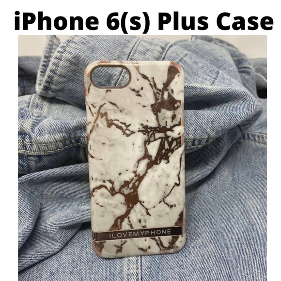 iPhone 6s Plus Case Gold Marble Print Cover NEW - Picture 1 of 7
